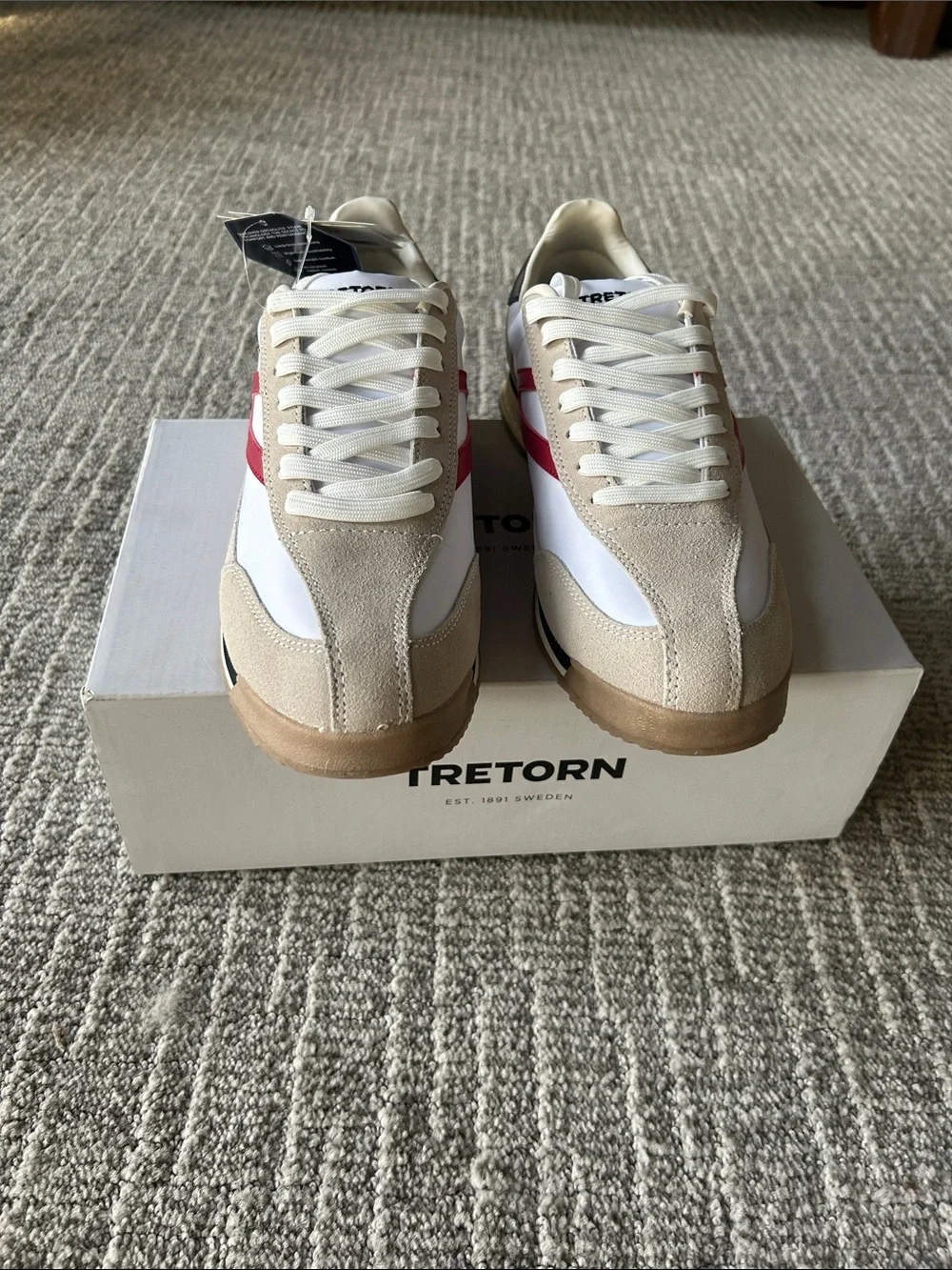 Tretorn Rawlins Sneaker White-Red 8.5